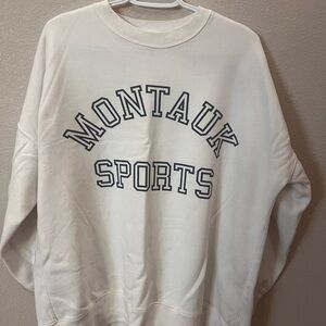 Abercrombie & Fitch White Montauk Sports Sweatshirt